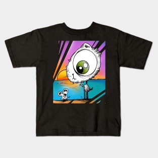 Cat & Mouse beach Kids T-Shirt